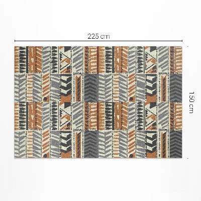 Pvc teppich Boho linear abstrakt indischer Stil