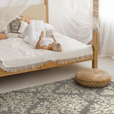 Teppich pvc Dichtes Vintage-Pflanzenornament-Motiv