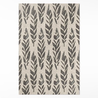 Pvc teppich Bemalte Blätter im Boho-Vintage-Stil