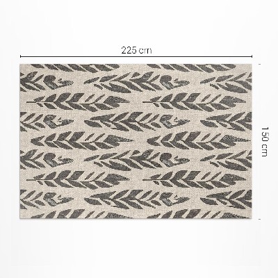 Pvc teppich Bemalte Blätter im Boho-Vintage-Stil