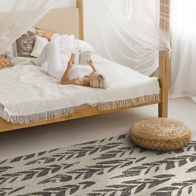 Pvc teppich Bemalte Blätter im Boho-Vintage-Stil