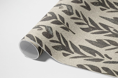 Pvc teppich Bemalte Blätter im Boho-Vintage-Stil