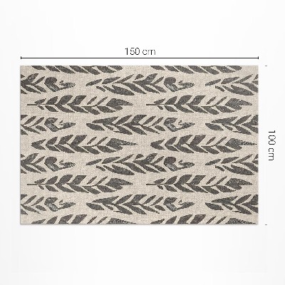 Pvc teppich Bemalte Blätter im Boho-Vintage-Stil
