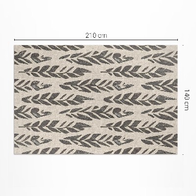 Pvc teppich Bemalte Blätter im Boho-Vintage-Stil