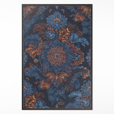 Teppich auf pvc Blumenkomposition im Vintage-Stil