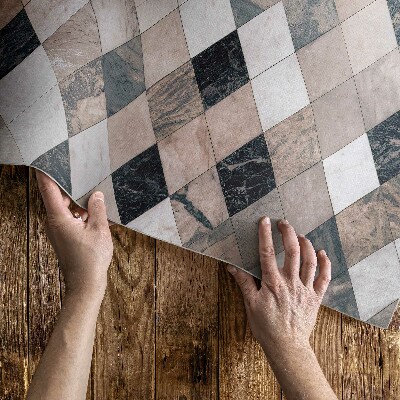 Vinyl teppich läufer Steinmosaik Rhombus dekorative Fliesen