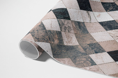 Vinyl teppich läufer Steinmosaik Rhombus dekorative Fliesen