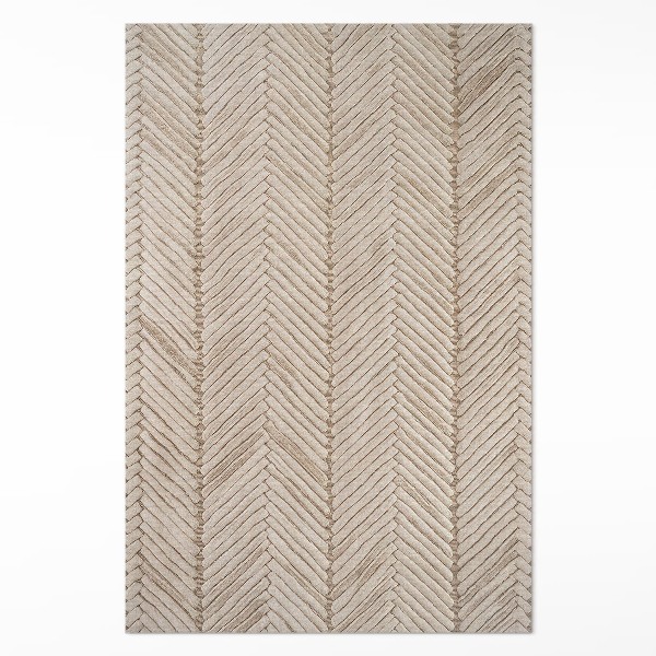 Teppich auf pvc Indisches Fischgrätengeflecht im Boho-Vintage-Stil