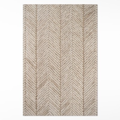 Teppich auf pvc Indisches Fischgrätengeflecht im Boho-Vintage-Stil