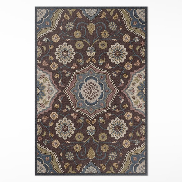 Teppich auf pvc Blumen und Pflanzen ornamentales Vintage-Muster