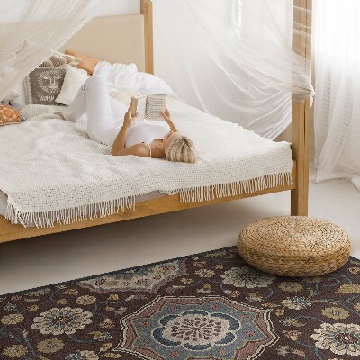 Teppich auf pvc Blumen und Pflanzen ornamentales Vintage-Muster