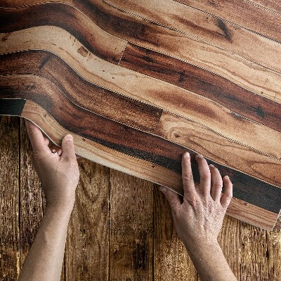 Teppich pvc Abgeriebene Holzdielen im Parkett