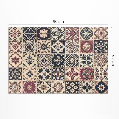 Vinyl teppich läufer Alte mosaikgemusterte Fliesen im Vintage-Stil