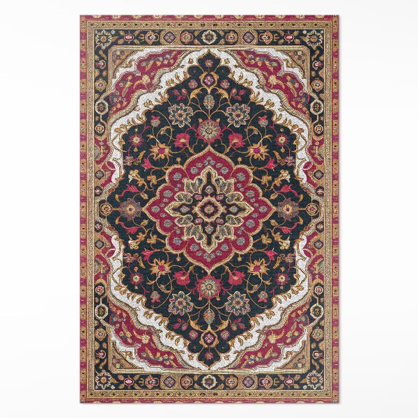 Teppich auf pvc Pflanzliches Ornament im persischen Stil