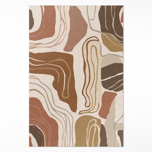 Teppich pvc Pastellfarbene Boho-Linien und Flecken