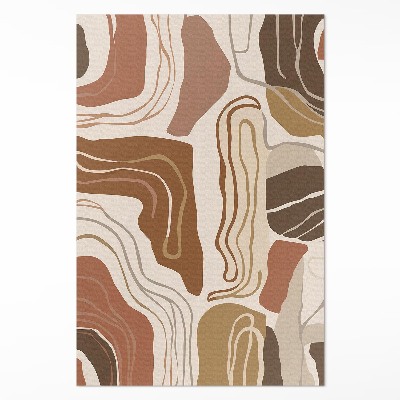 Teppich pvc Pastellfarbene Boho-Linien und Flecken