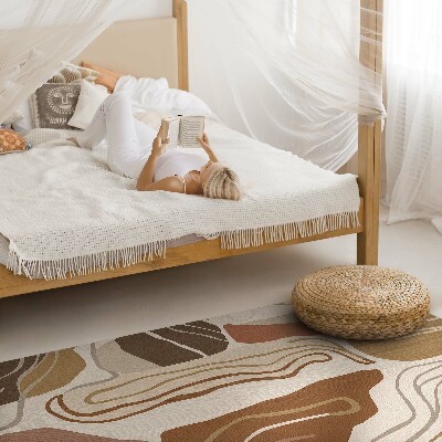 Teppich pvc Pastellfarbene Boho-Linien und Flecken