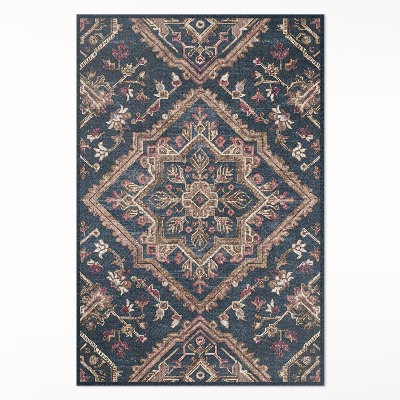 Teppich auf pvc Geometrisches florales Muster im türkischen Stil