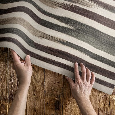 Vinyl teppich läufer Gemalte Boho-Streifen in Pastellfarben