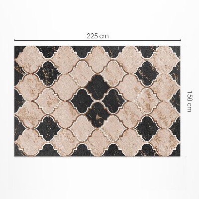 Vinyl teppich Arabeskenmarmor-Mosaik im marokkanischen Stil