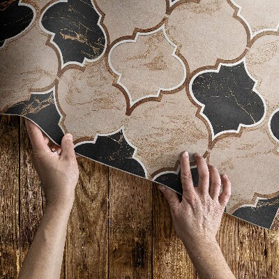 Vinyl teppich Arabeskenmarmor-Mosaik im marokkanischen Stil