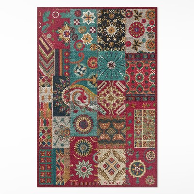 Teppich pvc Buntes Patchwork-Muster im persischen Stil