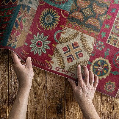 Teppich pvc Buntes Patchwork-Muster im persischen Stil