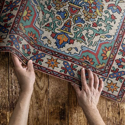 Teppich auf pvc Reiches Muster im türkischen Stil
