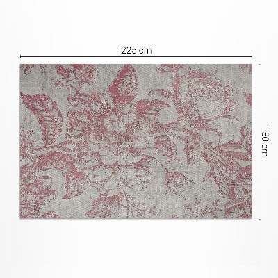 Pvc teppich Gealtertes Blumenmotiv im Vintage-Stil