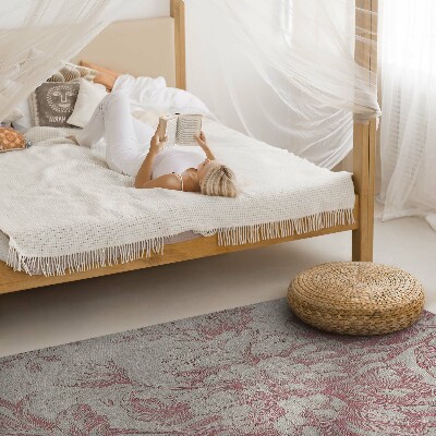 Pvc teppich Gealtertes Blumenmotiv im Vintage-Stil