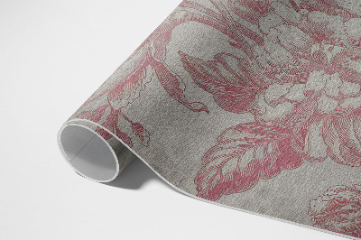 Pvc teppich Gealtertes Blumenmotiv im Vintage-Stil