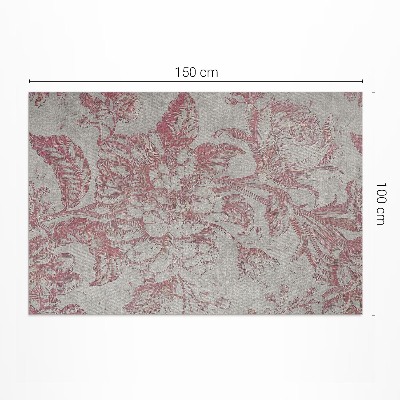 Pvc teppich Gealtertes Blumenmotiv im Vintage-Stil