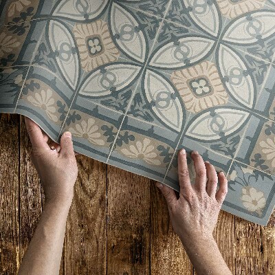 Teppich pvc Dekorative Mosaikfliesen im Vintage-Stil