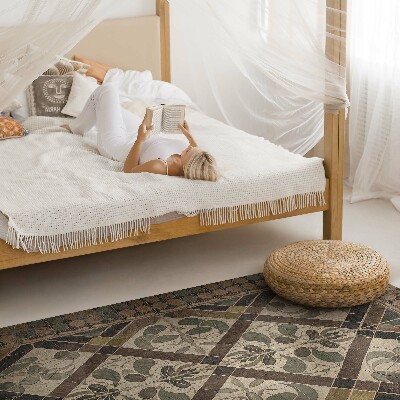 Vinyl teppich Vintage-Muster mit floralen Motiven
