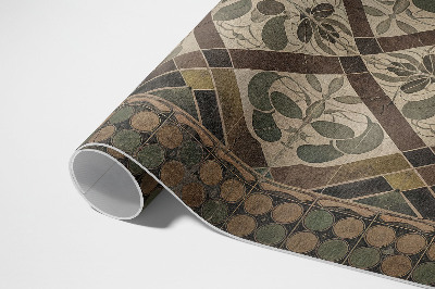 Vinyl teppich Vintage-Muster mit floralen Motiven