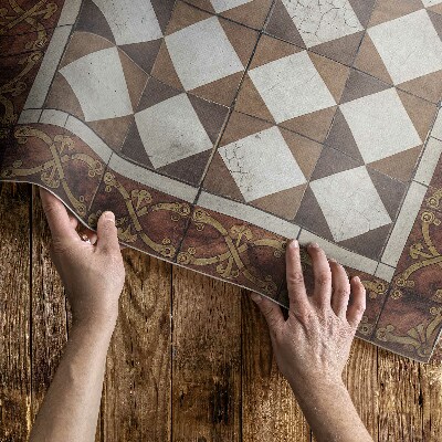 Vinyl teppich Kacheln im Art-déco-Stil