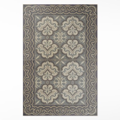 Pvc teppich Rustikale Geometrie auf Vintage-Fliesen