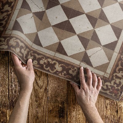 Vinyl teppich läufer Elegante Muster im alten Stil