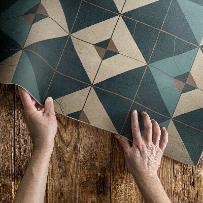 Vinyl teppich läufer Art-déco-Fliesen mit geometrischen Figuren