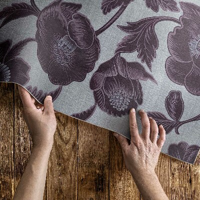 Pvc teppich Subtile Vintage-Blumen