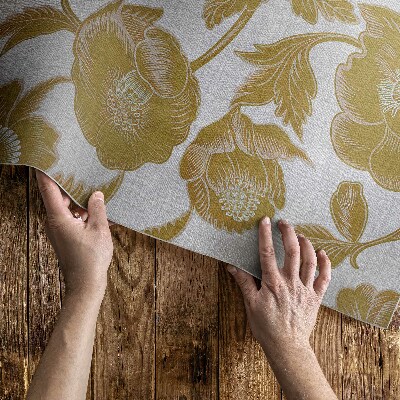 Vinyl teppich läufer Botanisches Motiv im Retrostil