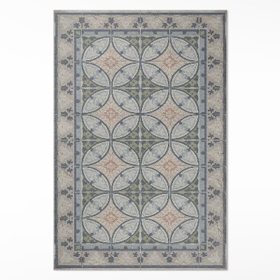 Teppich auf pvc Vintage-Keramikfliesen-Mosaik