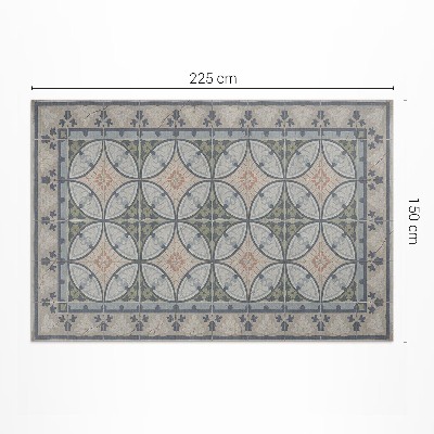 Teppich auf pvc Vintage-Keramikfliesen-Mosaik