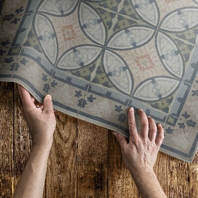 Teppich auf pvc Vintage-Keramikfliesen-Mosaik