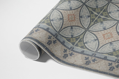 Teppich auf pvc Vintage-Keramikfliesen-Mosaik