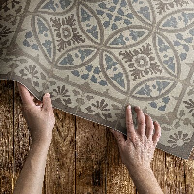 Teppich pvc Geometrische Komposition im Boho-Stil
