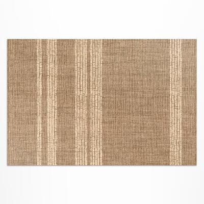 Vinyl teppich läufer Beigefarbener Stoffimitat Mit Boho-Linien