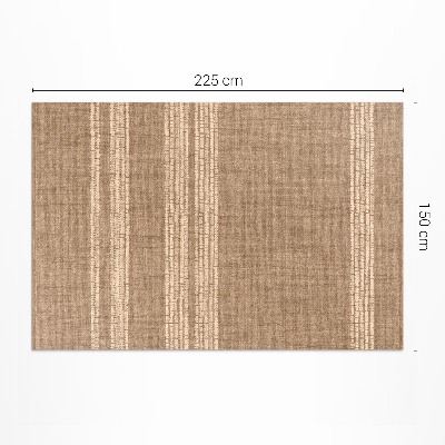Vinyl teppich läufer Beigefarbener Stoffimitat Mit Boho-Linien