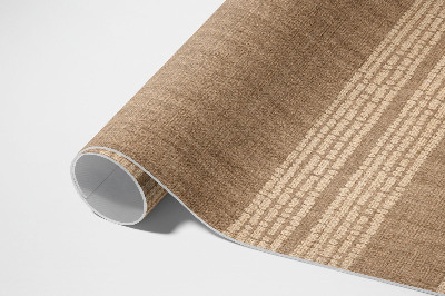 Vinyl teppich läufer Beigefarbener Stoffimitat Mit Boho-Linien
