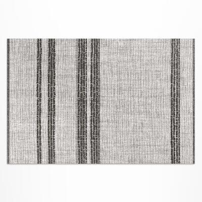 Teppich pvc Grauer Stoffimitat Mit Boho-Linien